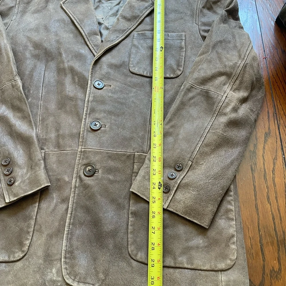 The Territory Ahead Leather Blazer Jacket Sport Coat Vintage - Picture 3 of 11